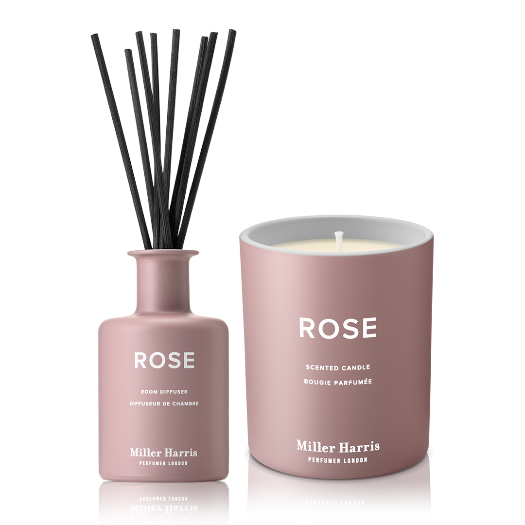 Rose Scented Diffuser & Candle Home Fragrance Set | Miller Harris